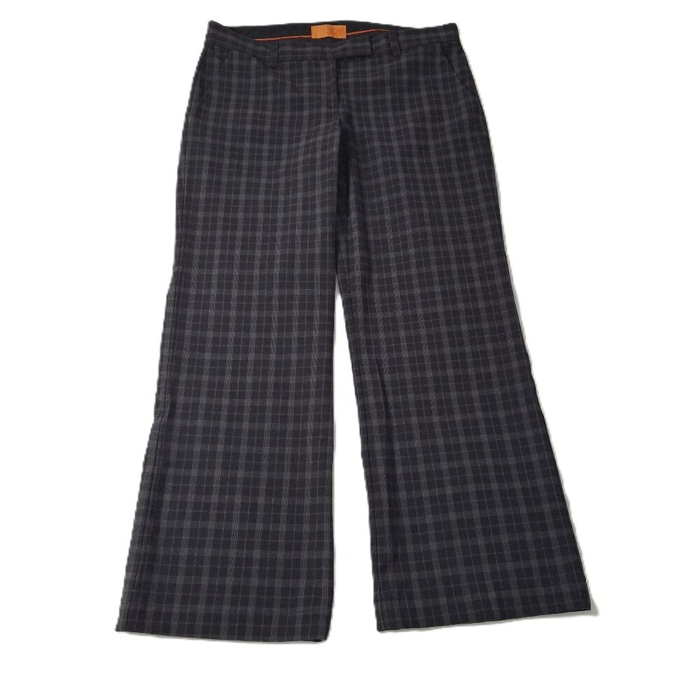 Vintage Joe Fresh New Checker Print Wide Leg Womens Pant Size 10 Mid Rise